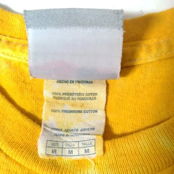 Pittsburgh Pirates Baseball Shirt Medium Gold Black Tie Dye MLB Genuine Hippie - Picture 7 of 14